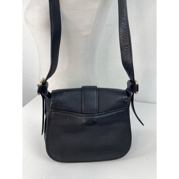 *Michael Kors Maxine Purse Black Pebbled Leather Crossbody Saddlebag Messenger - Picture 11 of 16